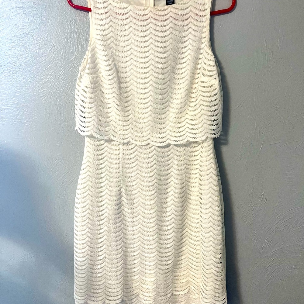 White lace mini dress! Size 6.